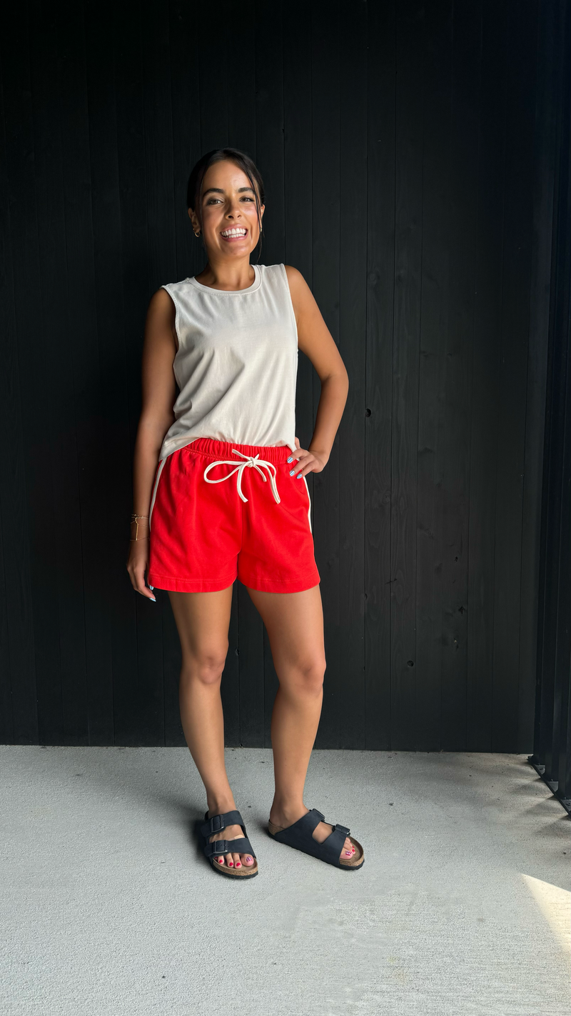 French Terry Shorts - Poppy