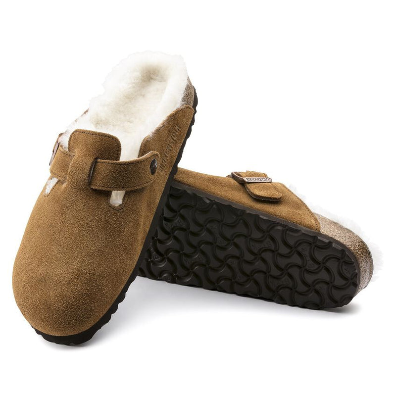 Birkenstock® • Boston Suede with Shearling - Mink