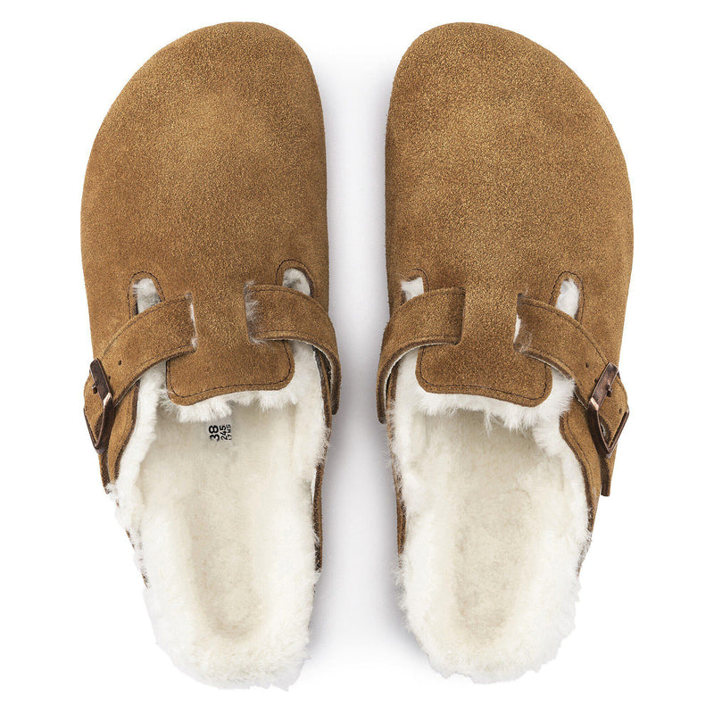 Birkenstock® • Boston Suede with Shearling - Mink
