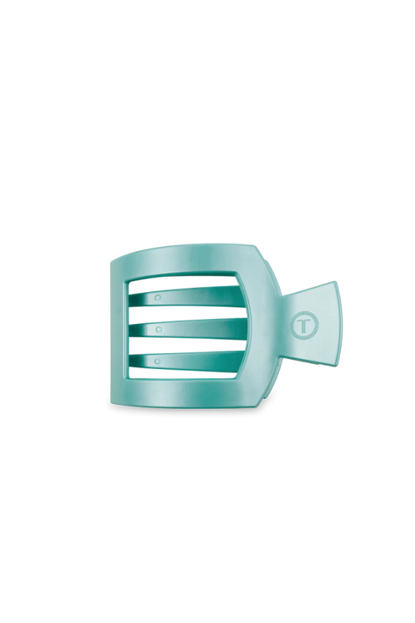 Teleties • Medium Square Flat Hair Clip - Totally Turquoise