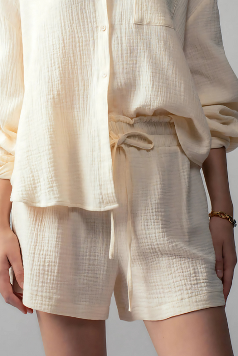 Gauze Shorts - Ivory