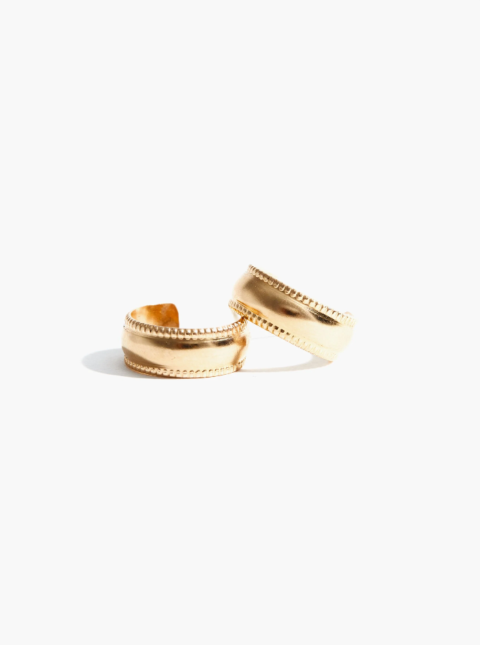 ABLE • Chunky Column Hoops Gold Filled
