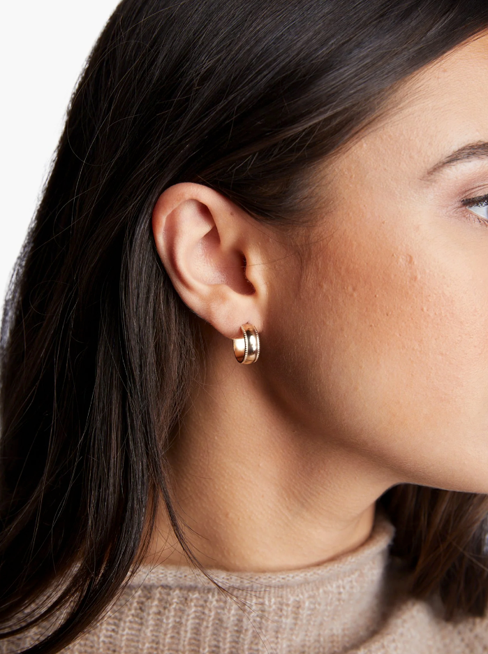 ABLE • Chunky Column Hoops Gold Filled