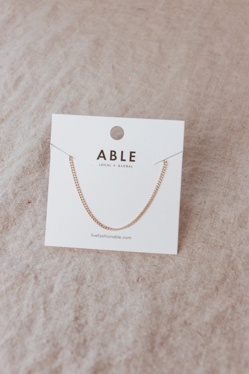 ABLE • Curb Chain Necklace Gold