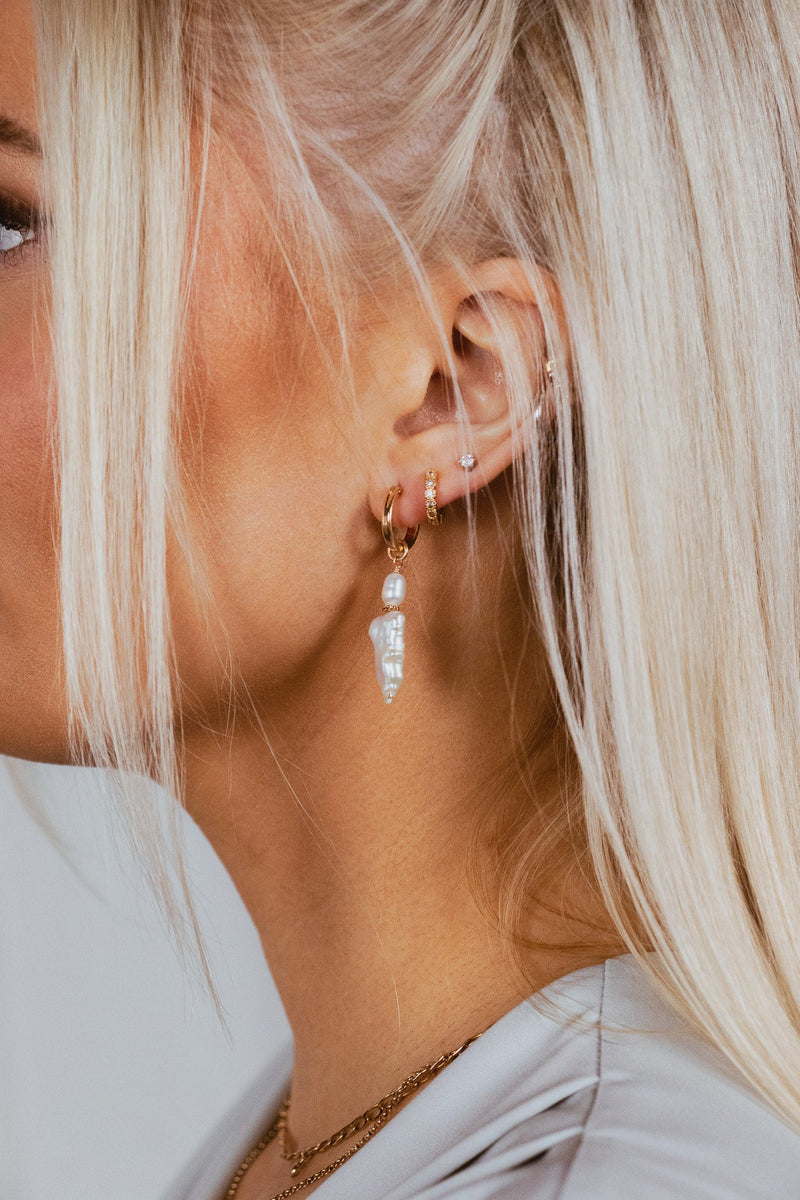 ABLE • Freshwater Chunky Pearl Earrings Gold Filled