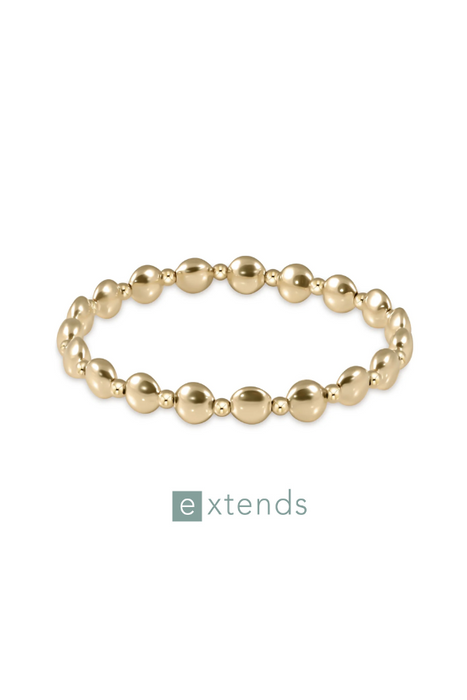 enewton • Extends Honesty Gold Grateful Pattern 6mm Bead Bracelet