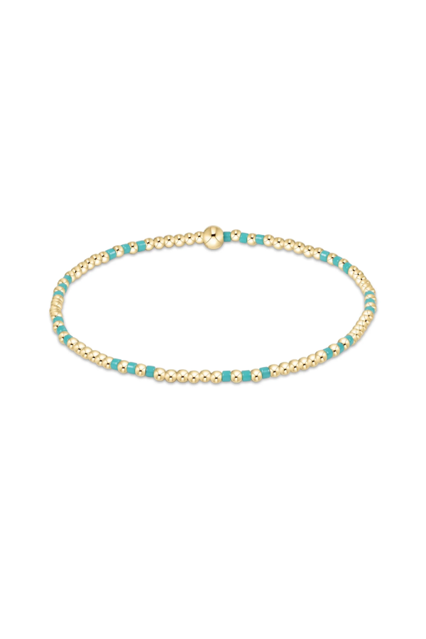 enewton • Hope Joy Pattern 2mm Bead Bracelet - Turquoise
