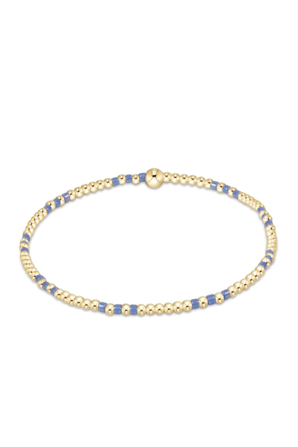 enewton •  Hope Joy Pattern 2mm Bead Bracelet - Bright Blue