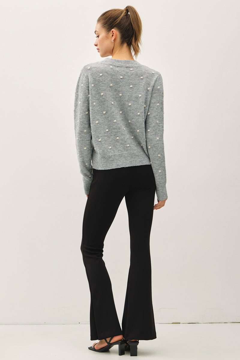 Polka Dot Sweater - Grey