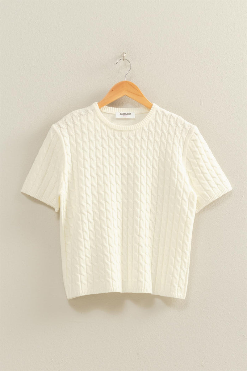 Cable Sweater Whip Cream