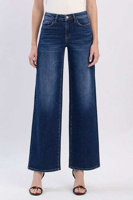 Flying Monkey • High Rise Full Length Wide Jeans - Flying Bird
