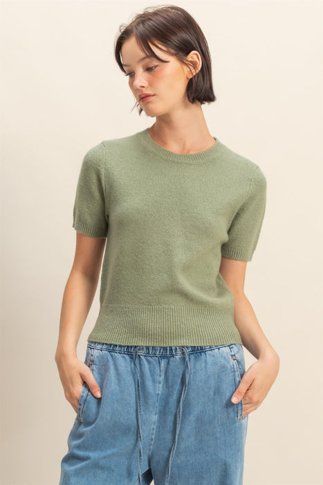 Sweater Top - Sage Green
