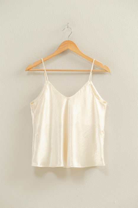 Spaghetti Strap Tank - Cream
