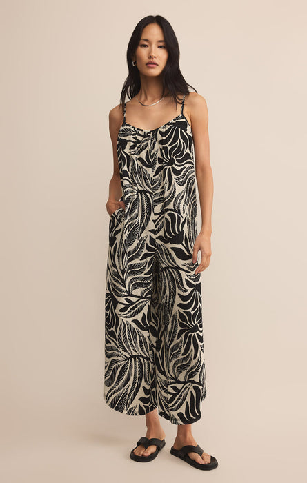 Z Supply • Flared Isla Leaf Jumpsuit - Black