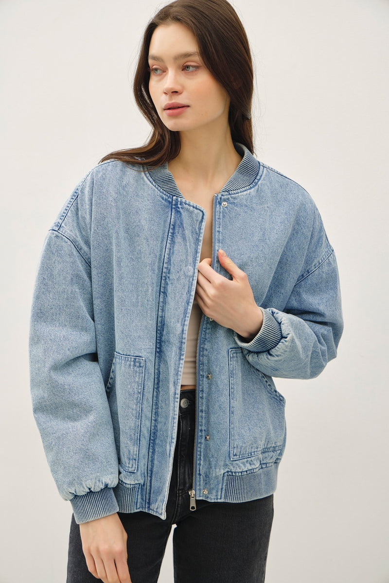 Denim Bomber Jacket