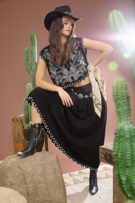 Midi Skirt - Black