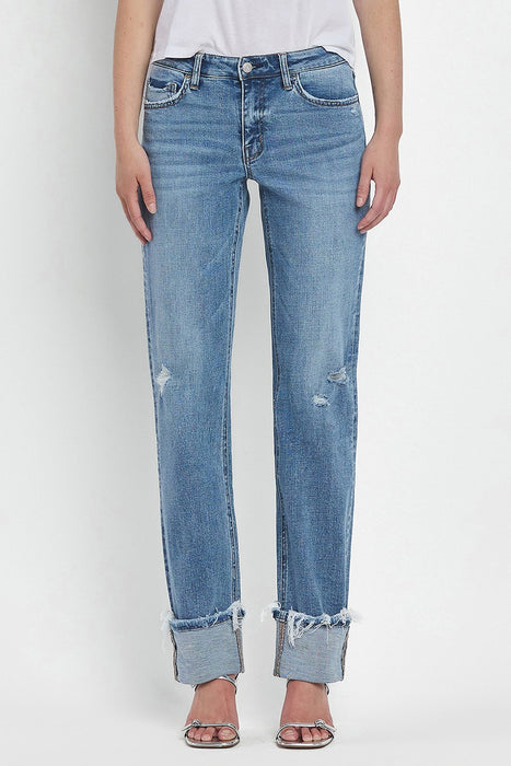 Lovervet • Mid Rise Cuffed Straight - Evermore