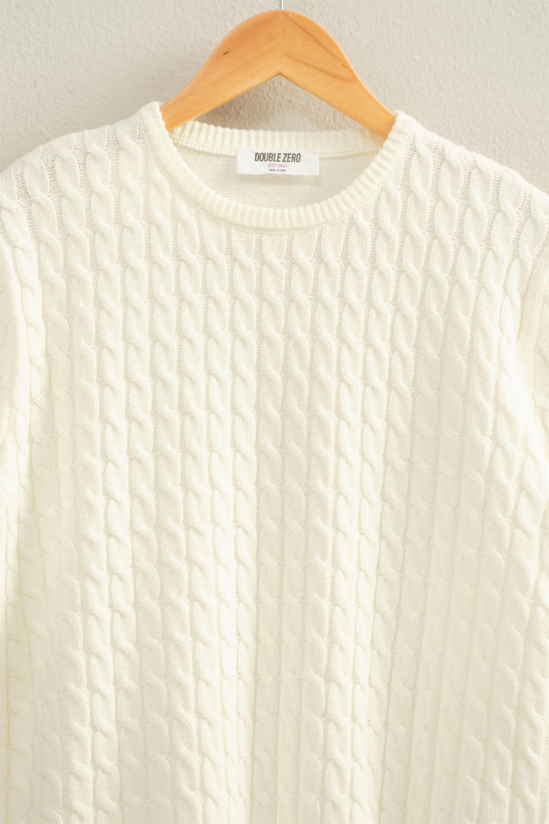 Cable Sweater Whip Cream