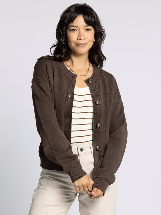 Thread & Supply • Eliza Cardigan - Brown Melange
