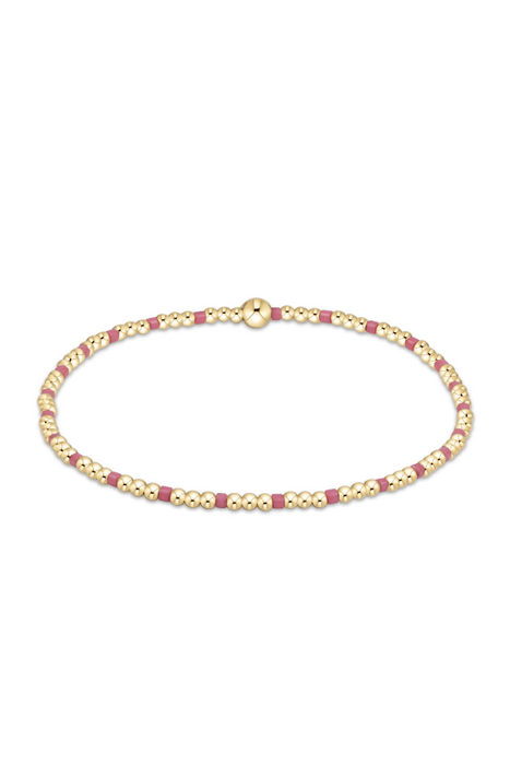 enewton • Hope Sincerity Pattern 2mm Bead Bracelet - Bright Pink