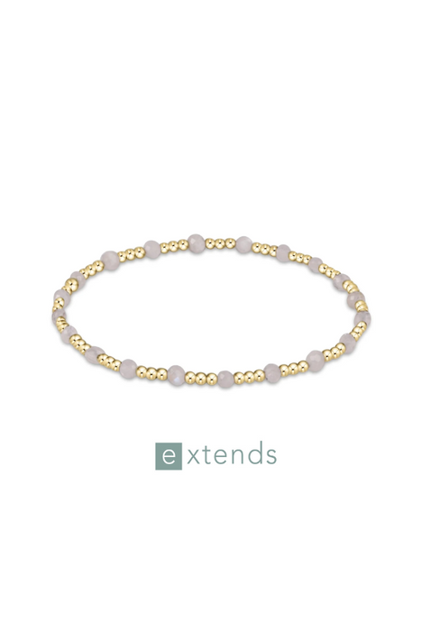 enewton • Extends Gemstone Gold Sincerity Pattern 3mm Bead Bracelet - Moonstone