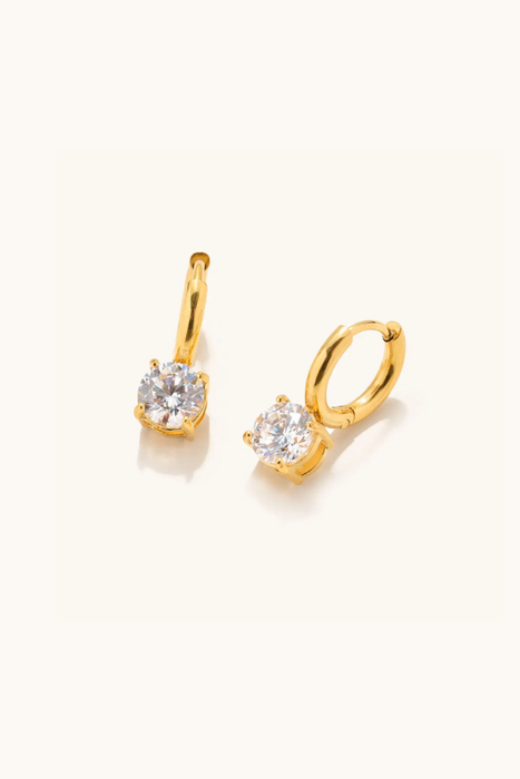 Nikki Smith Designs • 14K Plated Gem Huggies