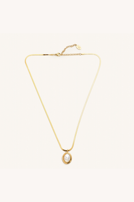 Nikki Smith Designs • 14K Plated Georgia Oval Shell Necklace