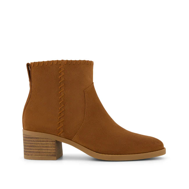 TOMS Delilah Boots - Amber Brown Suede