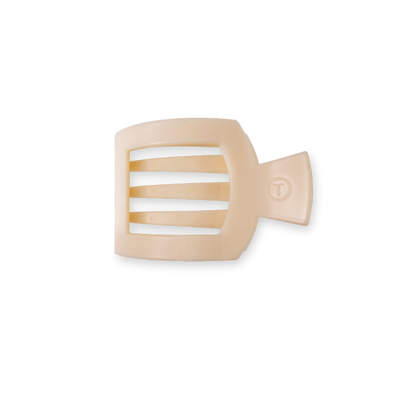 Teleties •  Small Flat Square Clip - Almond Beige