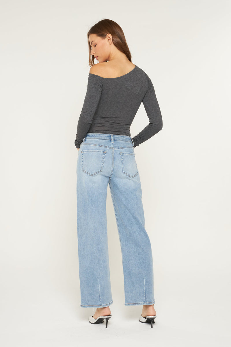 Mica • Mid Rise Loose Straight - Windows Blue