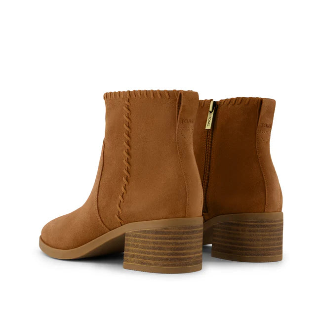 TOMS Delilah Boots - Amber Brown Suede