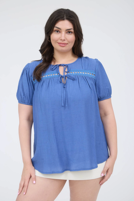 Double Tie Top - Blue