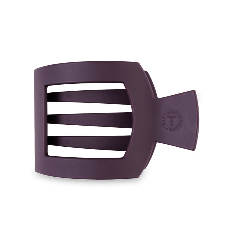 Teleties • Large Flat Square Hair Clip - Burgundy Bliss