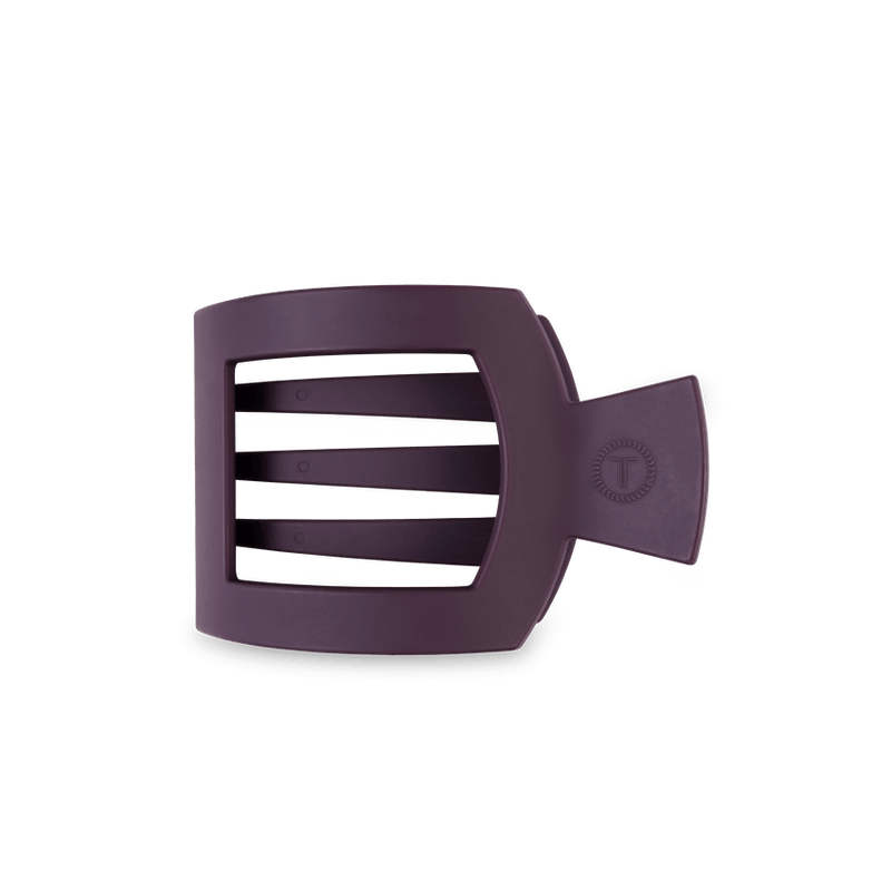 Teleties • Medium Flat Square Hair Clip - Burgundy Bliss