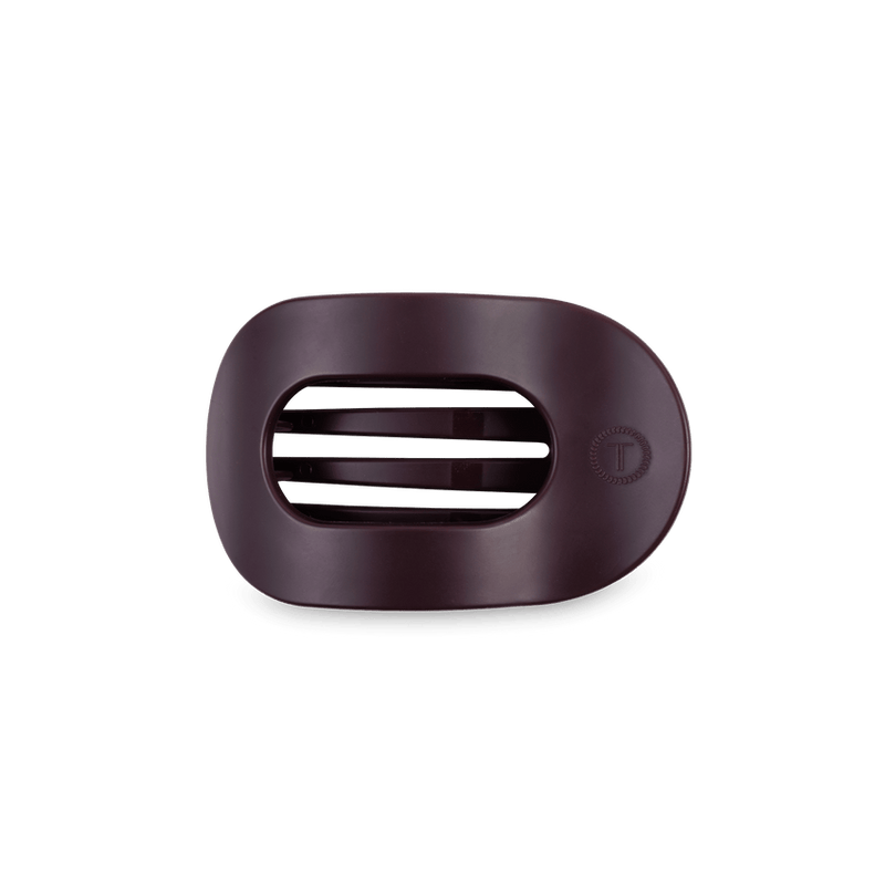 Teleties •  Small Flat Round Hair Clip - Burgundy Bliss