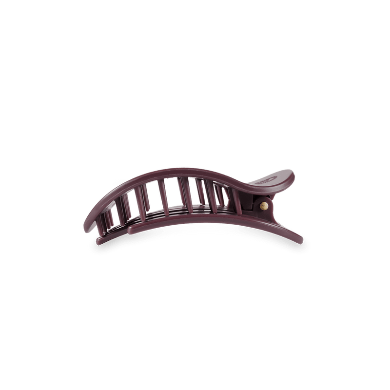 Teleties •  Small Flat Round Hair Clip - Burgundy Bliss