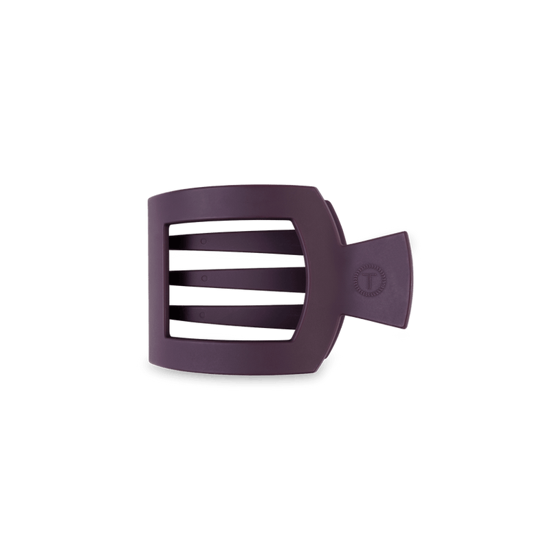 Teleties •  Small Flat Square Hair Clip - Burgundy Bliss