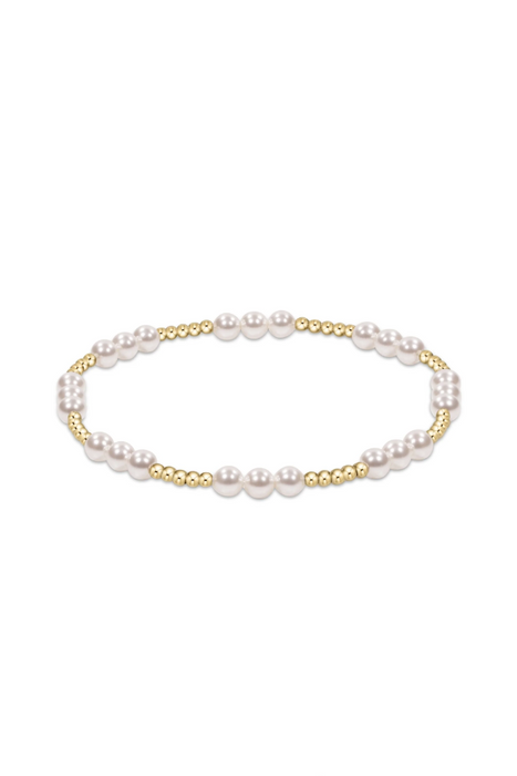 enewton • Classic Joy Pattern 4mm Bead Bracelet - Pearl & Gold