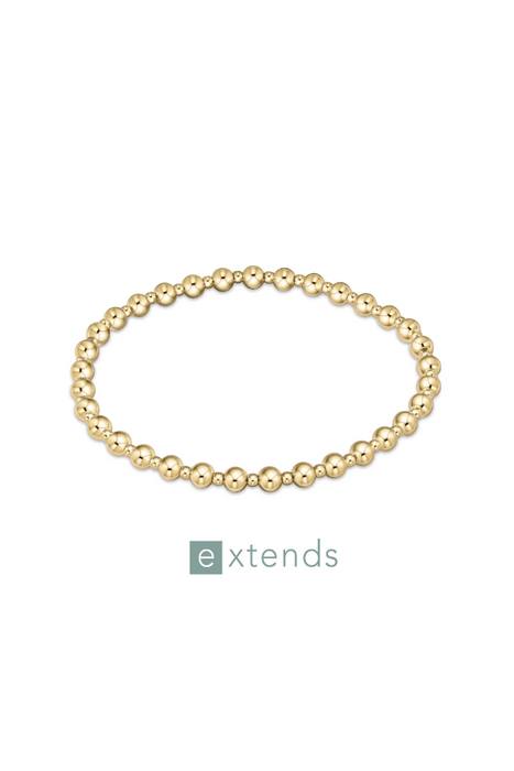 enewton • Extends Classic Grateful Pattern 4mm Bead Bracelet Gold