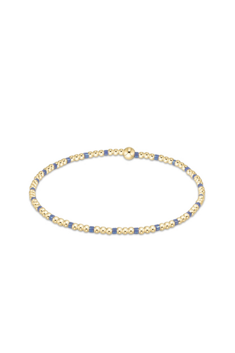 enewton • Hope Sincerity Pattern 2mm Bead Bracelet - Bright Blue