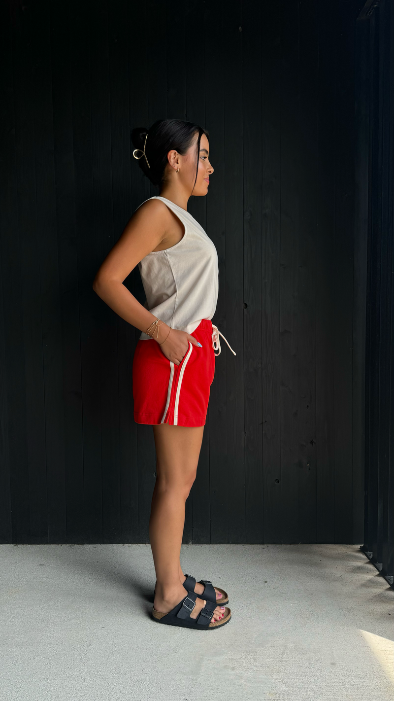 French Terry Shorts - Poppy