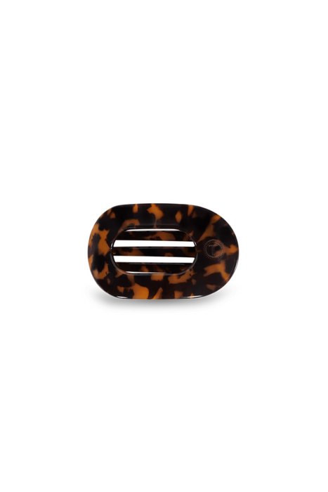 Teleties • Small Flat Round Hair Clip - Tortoise