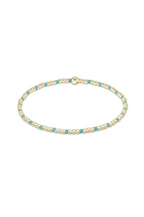 enewton • Hope Sincerity Pattern 2mm Bead Bracelet - Turquoise
