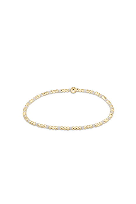 enewton • Hope Sincerity Pattern 2mm Bead Bracelet - White