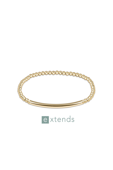 enewton • Extends Classic Gold Bliss Bar Smooth 3mm Bead Bracelet