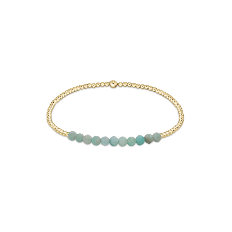 enewton • Gold Bliss Classic 2mm Bead Amazonite Bracelet