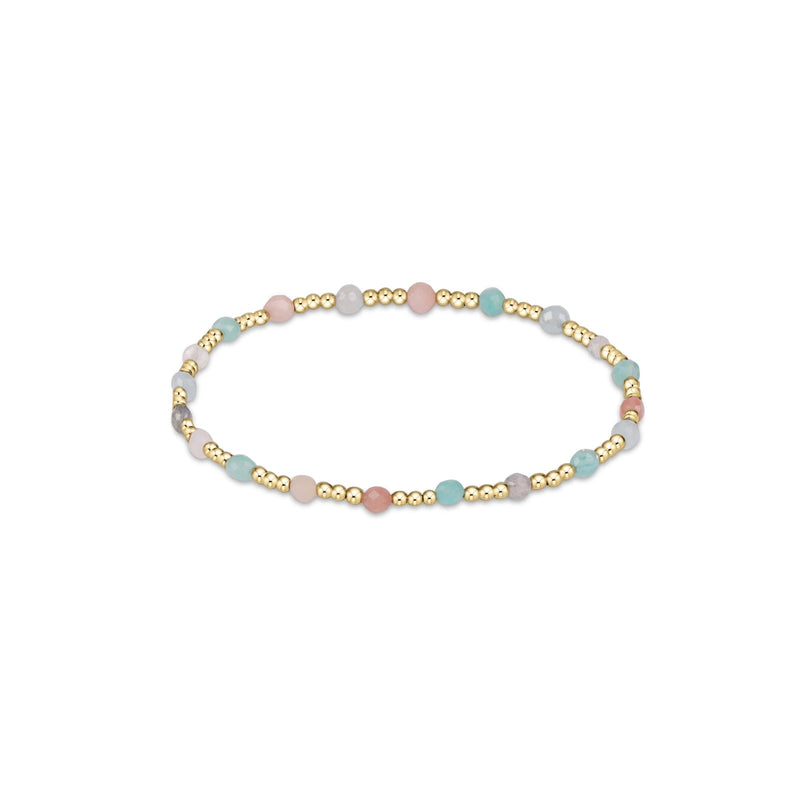 enewton • Gemstone Gold Sincerity Pattern 3mm Bead Bracelet Hot Mess