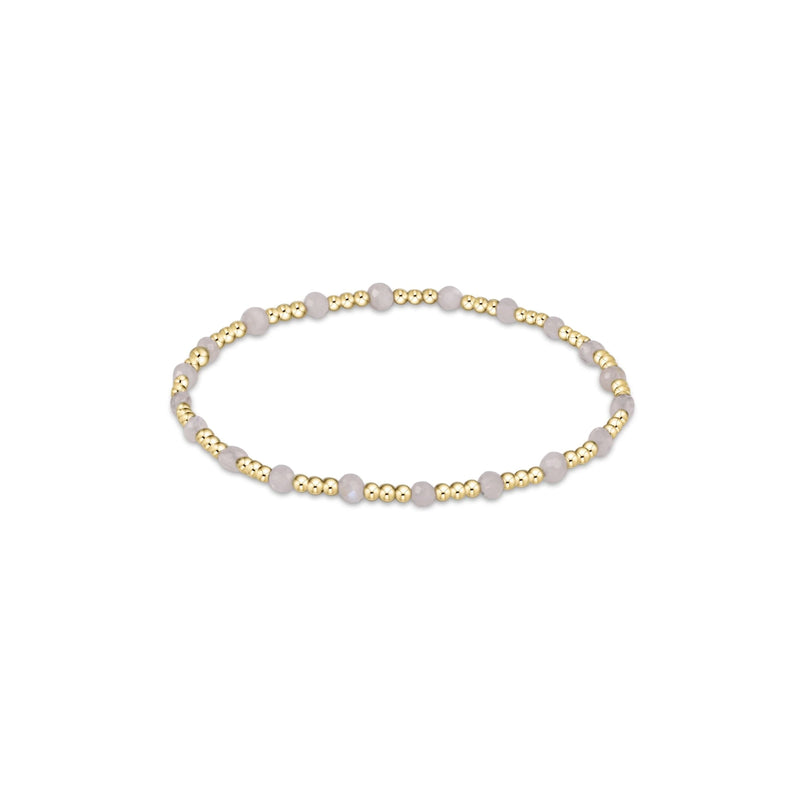 enewton • Gemstone Gold Sincerity Pattern 3mm Bead Bracelet Moonstone