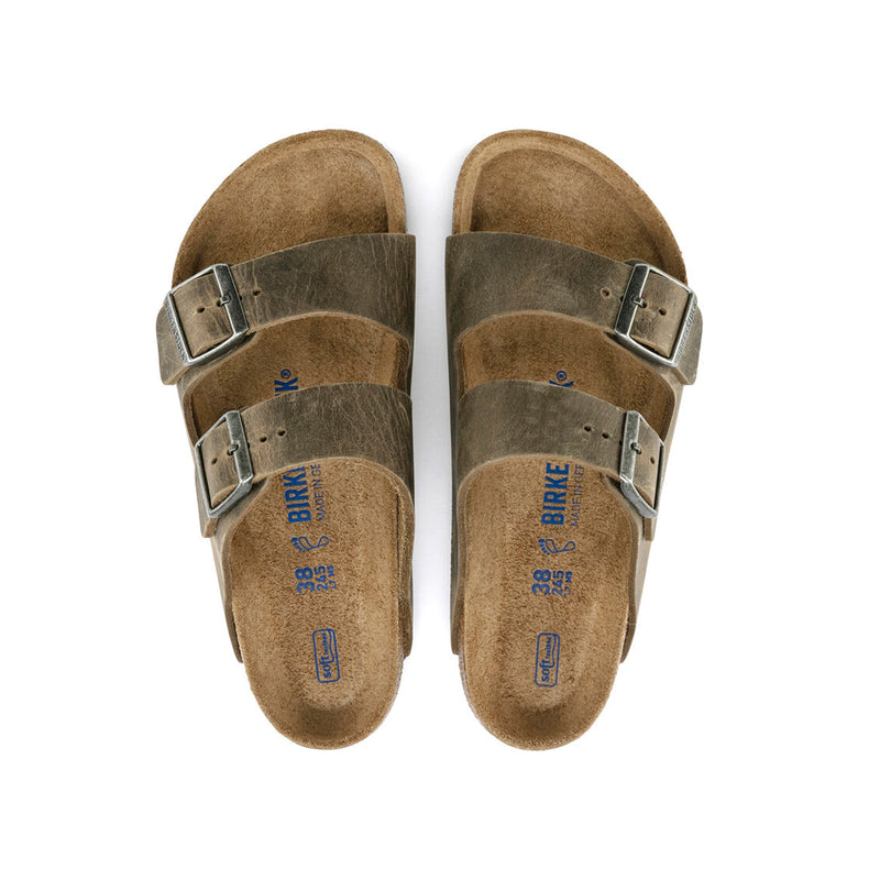 Birkenstock® • Arizona Soft Footbed Oiled Leather - Faded Khaki