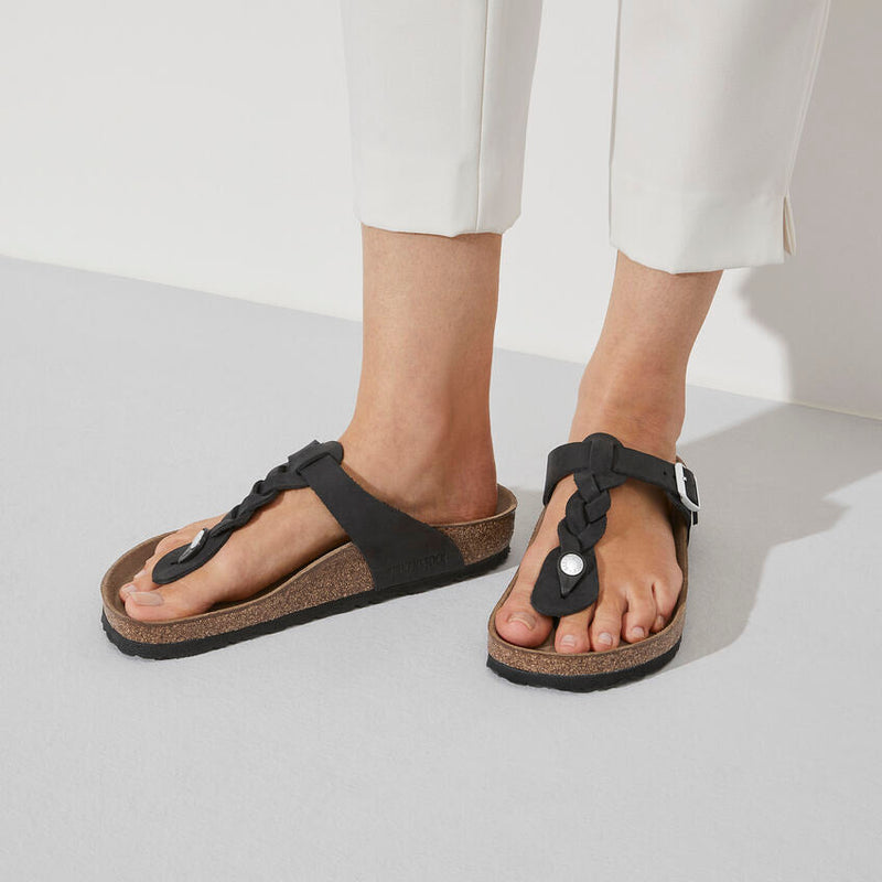Birkenstock® • Gizeh Braided Oiled Leather - Black